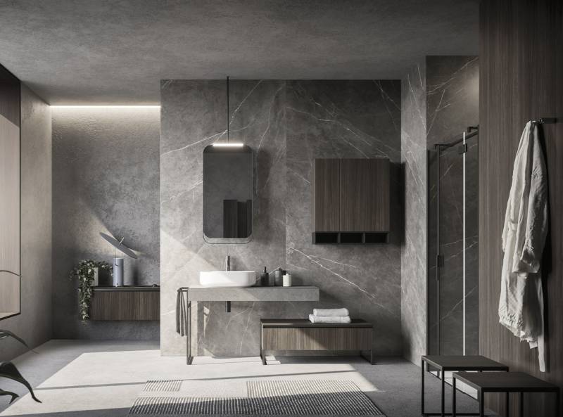 Panneau mural étanche et plan de toilette pour salle de bain design à Nîmes