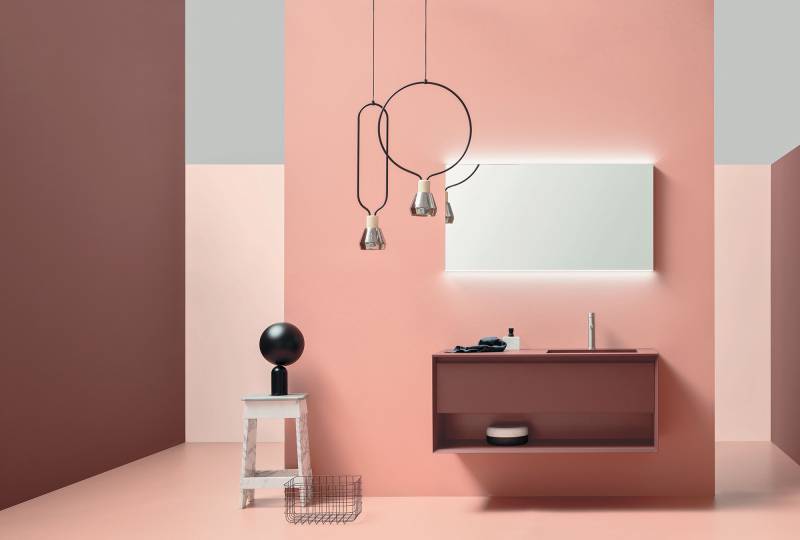  salle de bain moderne italienne sur mesure colorée à Nîmes près de Montpellier