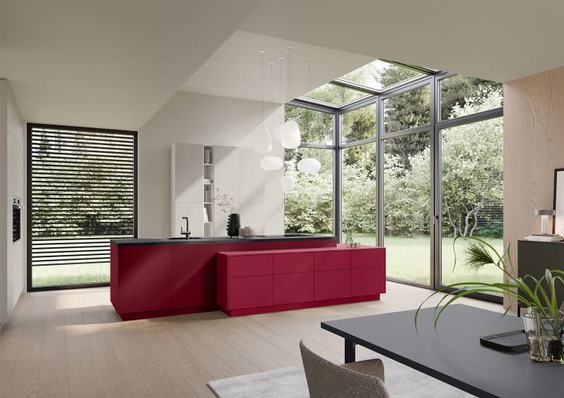 Une cuisine moderne et colorée pour une décoration pep's chez Showroom443