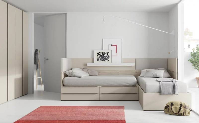 dressing sur mesure pour une chambre d'enfant beige à Nîmes dans le Gard