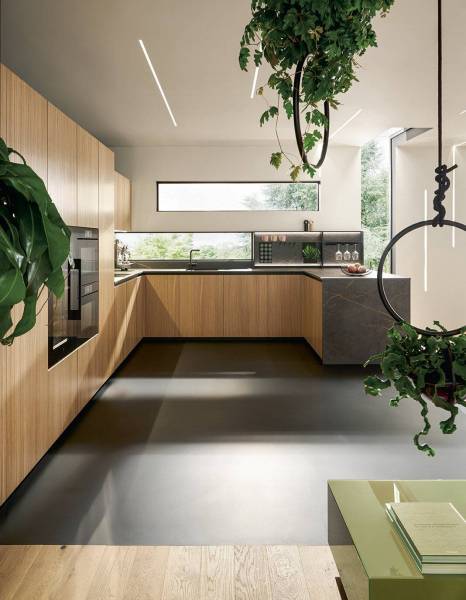 cuisine tendance, le modèle de façade bois rainuré NX670 chêne bianco à Nîmes