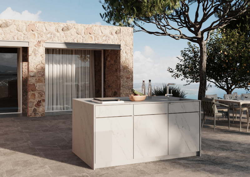 Cuisine extérieure toute équipée haut de gamme Cubic chez Showroom443 