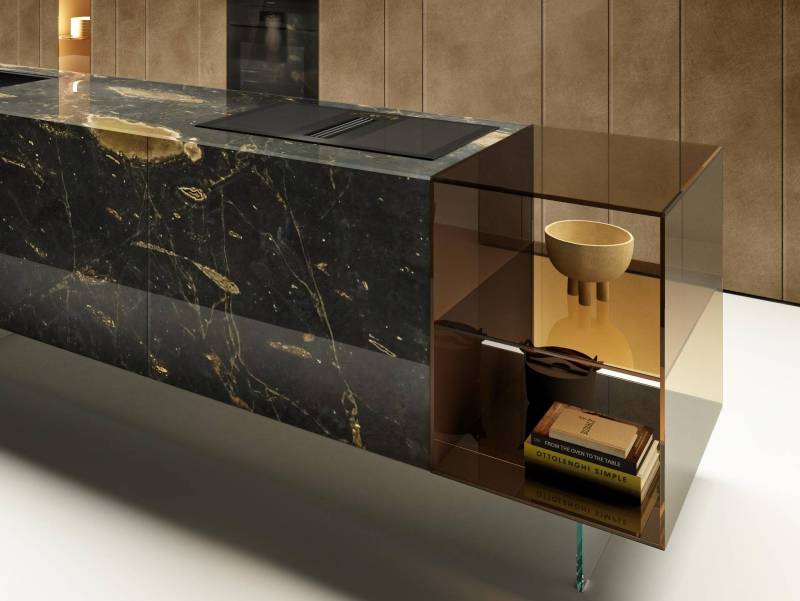 ilot vitrine, cuisine design italienne sur Nîmes près de Montpellier