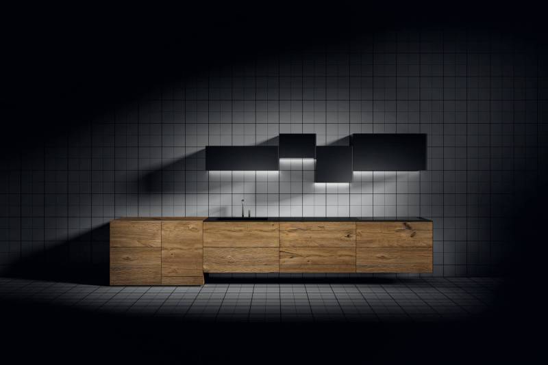 Linéaire déstructuré, cuisines design italiennes LAGO chez Showroom443 sur Nîmes près de Montpellier