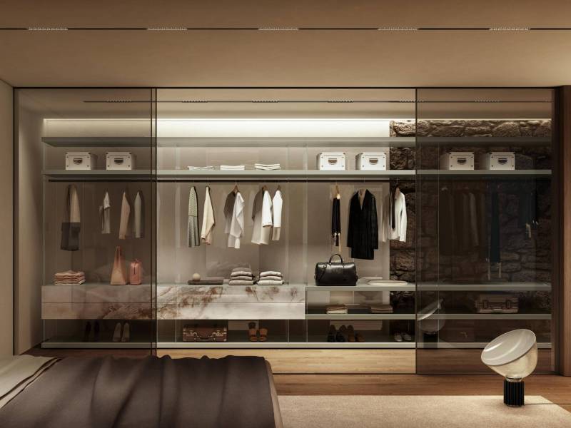 Dressing sur mesure pour une suite parentale moderne haut de gamme près de Montpellier