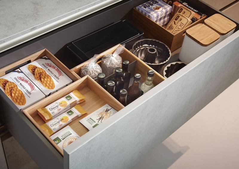 Cuisine organisée haut de gamme équipement intérieur flex-box à Nîmes