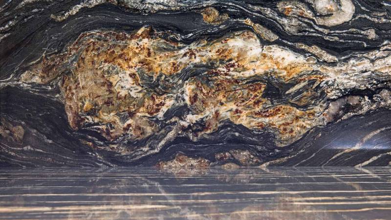 Détail plan de travail en granit African Fusion à Nîmes près d'Uzès