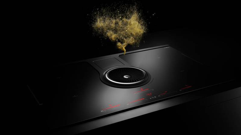 Paque de cuisson avec hotte intégrée Elica chez Showroom443 à Nîmes près de Montpellier