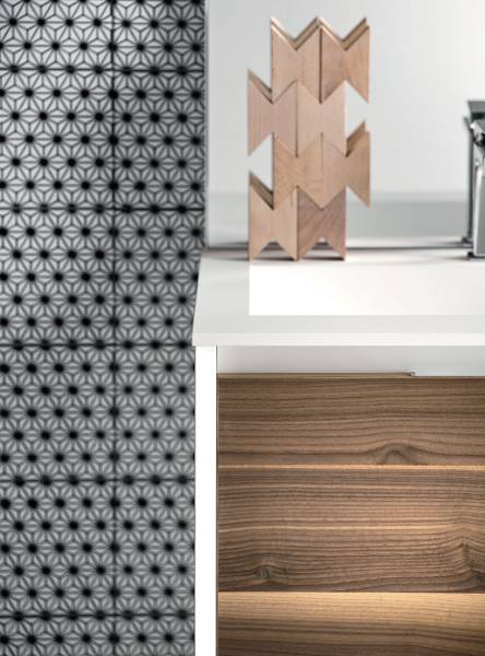 Meuble de salle de bain en bois, en noyer chez Showroom443