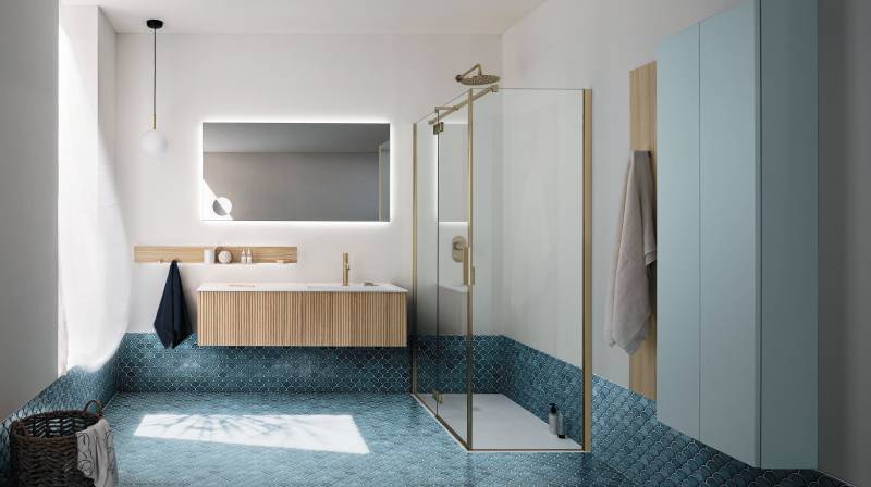 Meuble de salle de bain en bois, composition ARBI à Nîmes