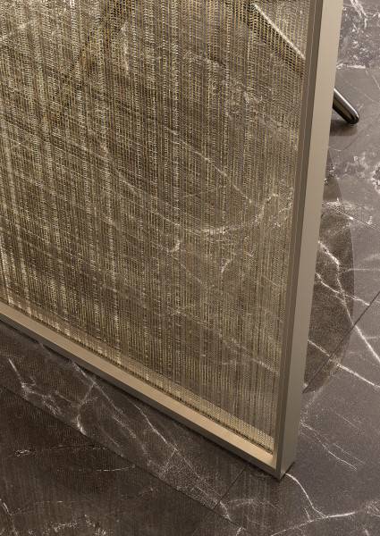 Zoom sur le verre deluxe gold des portes intérieures design Albed sur Nîmes près de Montpellier